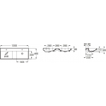 Roca ONA A32768B000 掛牆面盆（雙盆）：Fineceramic薄陶、整合置物架、長方形設計